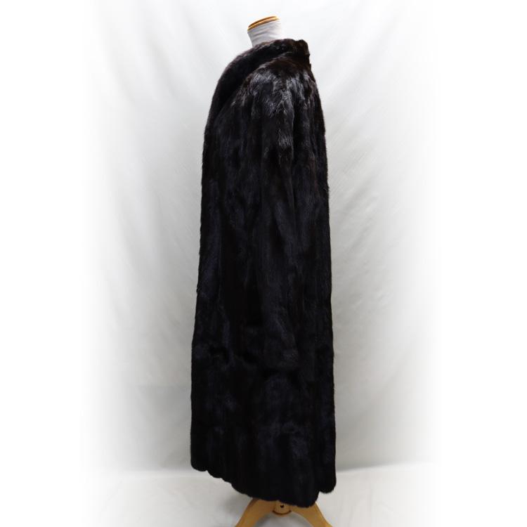 SAGA サガ ミンク ファー ロングコート ダーク 爆買 : エルベート