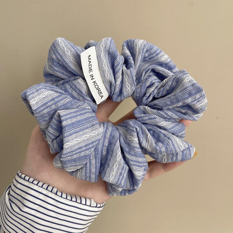 シュシュ ストライプデザインシュシュ 送料無料 大人 かわいい ヘア