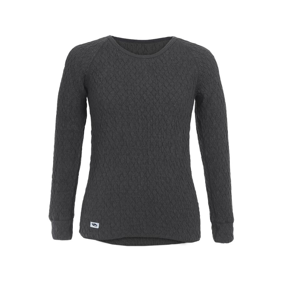 紳士用丸首シャツ】ひだまり肌着 EVX922 エベレスト・X ブラック L