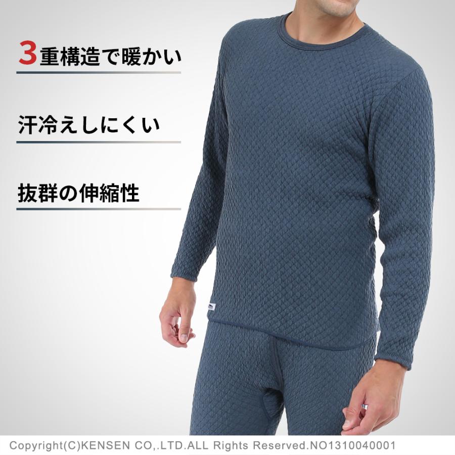 ひだまり [上下別売]ひだまり チョモランマ 紳士用 長袖 丸首 シャツ