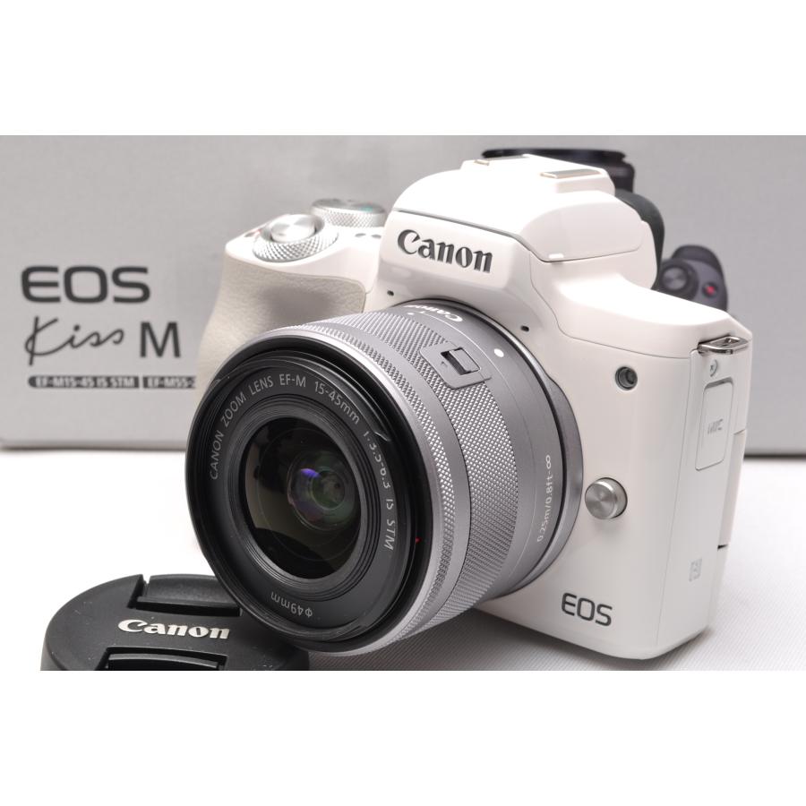 EOS Kiss キヤノン Canon ミラーレス一眼 M レンズキット ホワイト SD