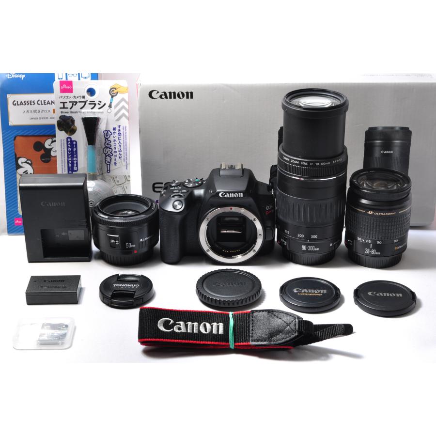 EOS Kiss 一眼レフカメラ 中古 Canon キヤノン X10 超望遠 トリプル