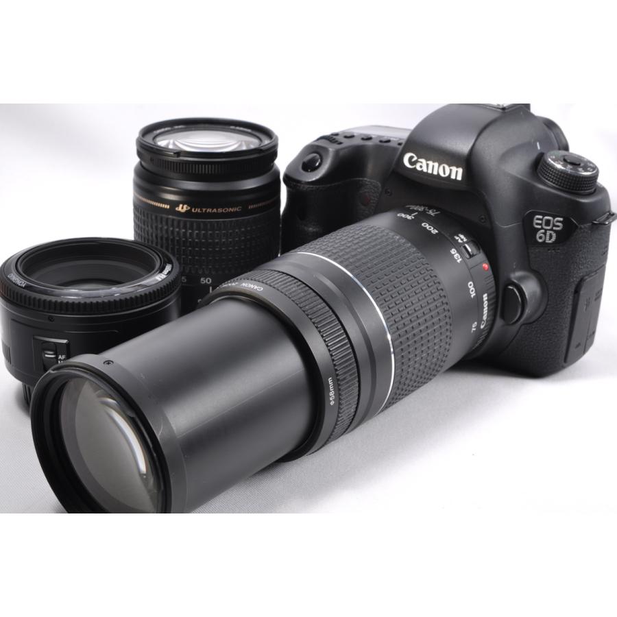 EOS 6D Canon キヤノン 超望遠トリプルレンズセット SDカード(16GB