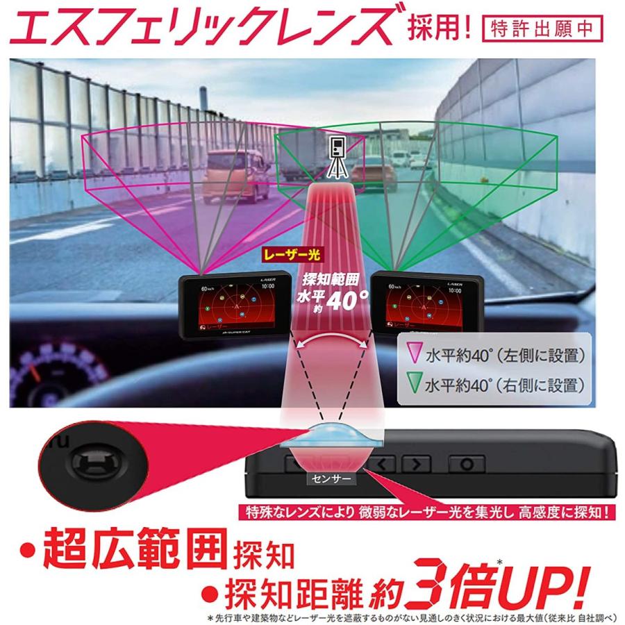 ユピテル（yupiteru） レーザー光対応レーダー探知機 SUPER CAT LS100