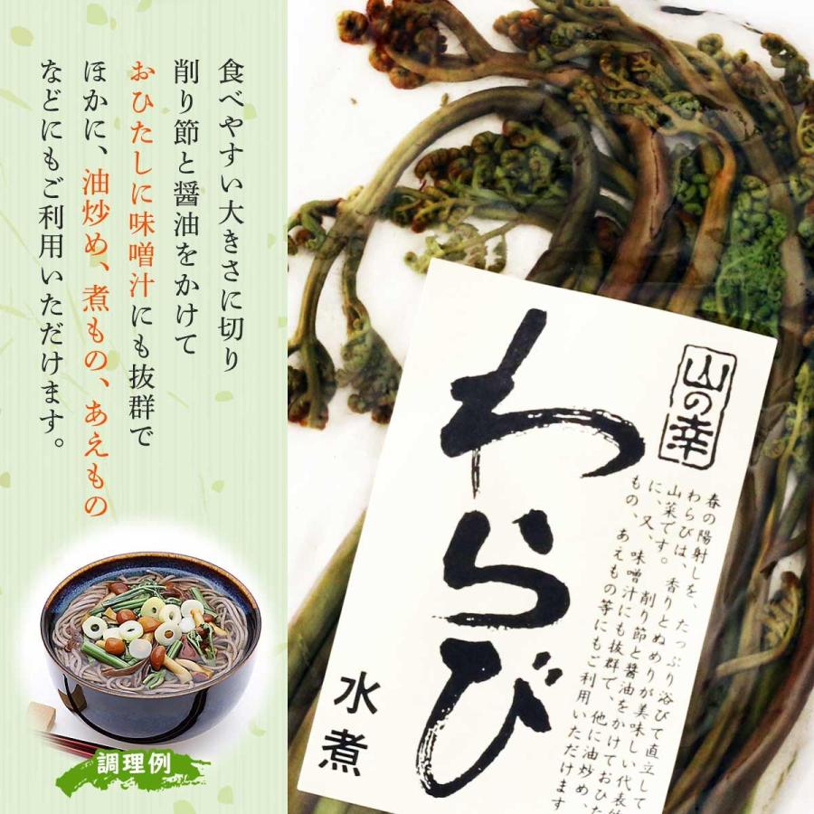 会津物産 国産 わらび 水煮 110g 蕨 ワラビ 福島県 会津地方 南会津町