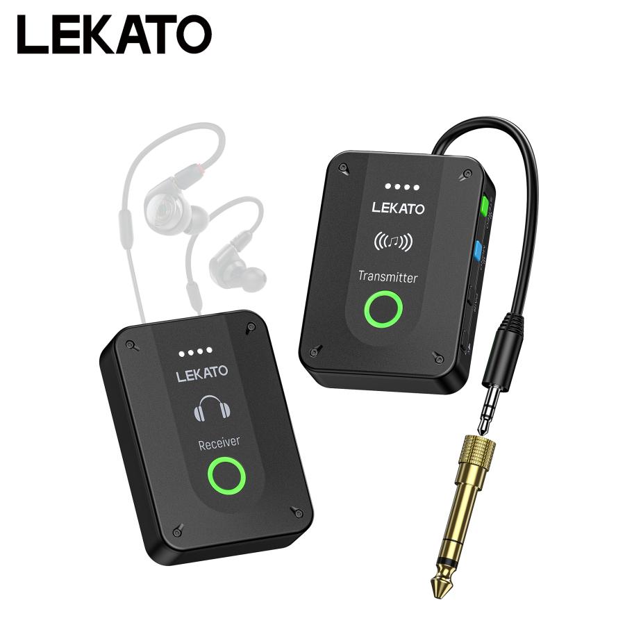 LEKATO ワイヤレス インイヤーモニター システム セット 無線 2.4GHz