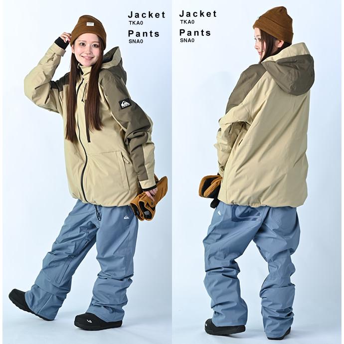 スノーボードウェア QUIKSILVER EQYT グレー クリーニング済み