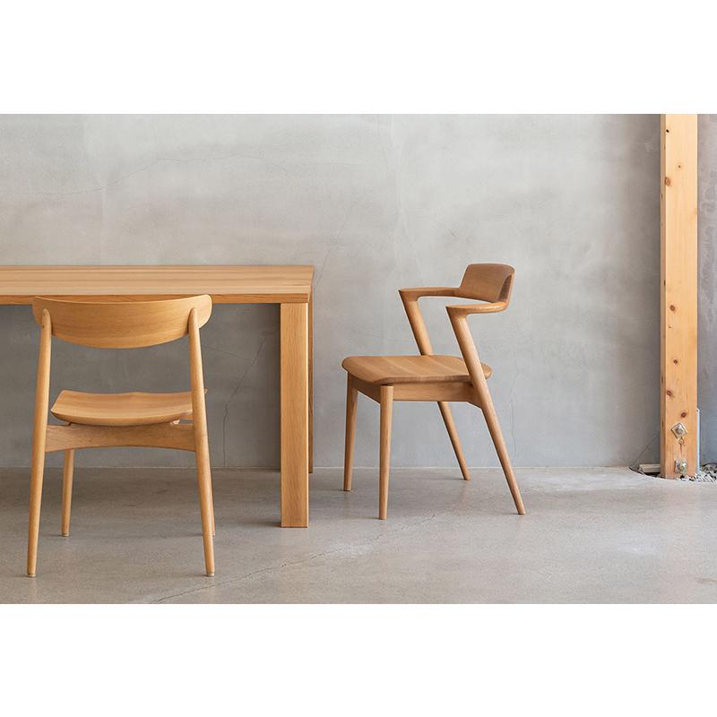 飛騨産業 ダイニングチェア セミアームチェア 肘付き チェアー セオト