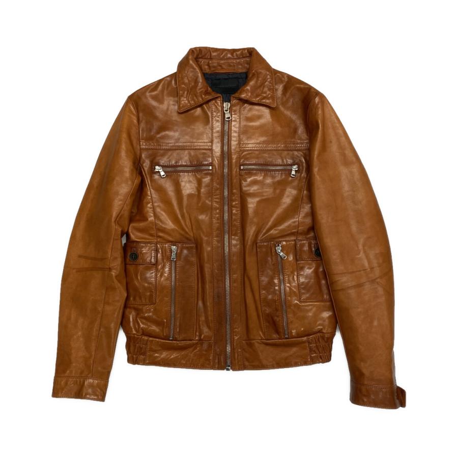 ディーゼルブラックゴールド ライダースジャケット キャメル 馬革