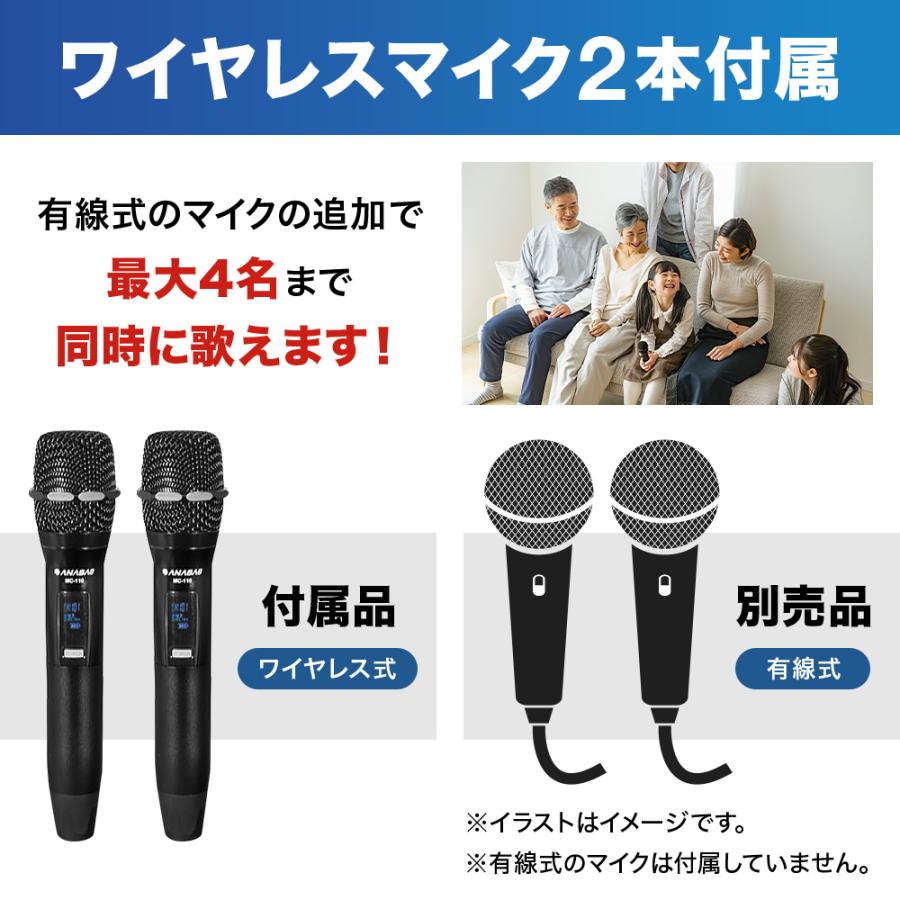 ANABAS（アナバス） カラオケセット 家庭用 カラオケマイク カラオケ