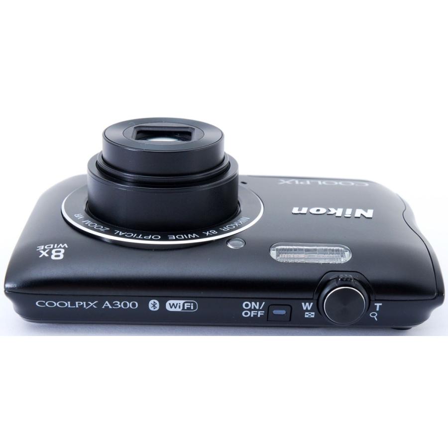 COOLPIX ニコン コンデジ Nikon A300 ブラック 中古 Wi-Fi搭載 新品SD