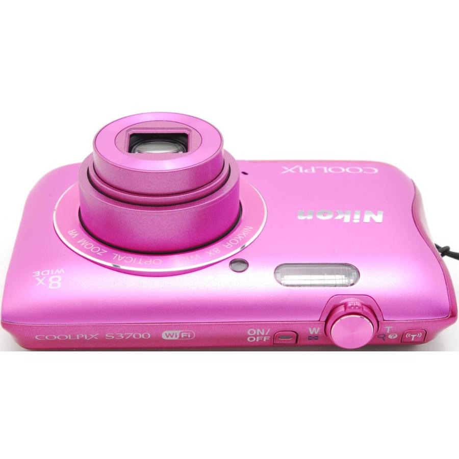 COOLPIX S ニコン Nikon コンデジ S3700 ピンク Wi-Fi搭載 中古 SD