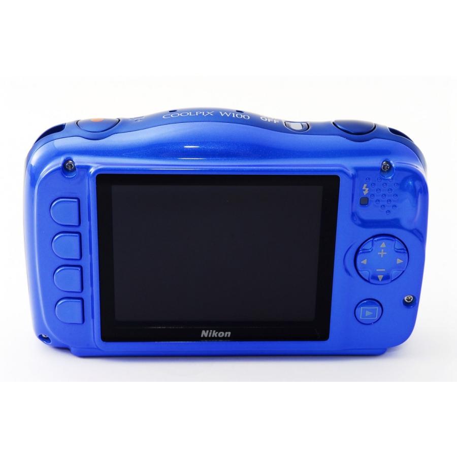 COOLPIX デジタルカメラ 防水 Nikon ニコン W100 ブルー 中古 Wi-Fi