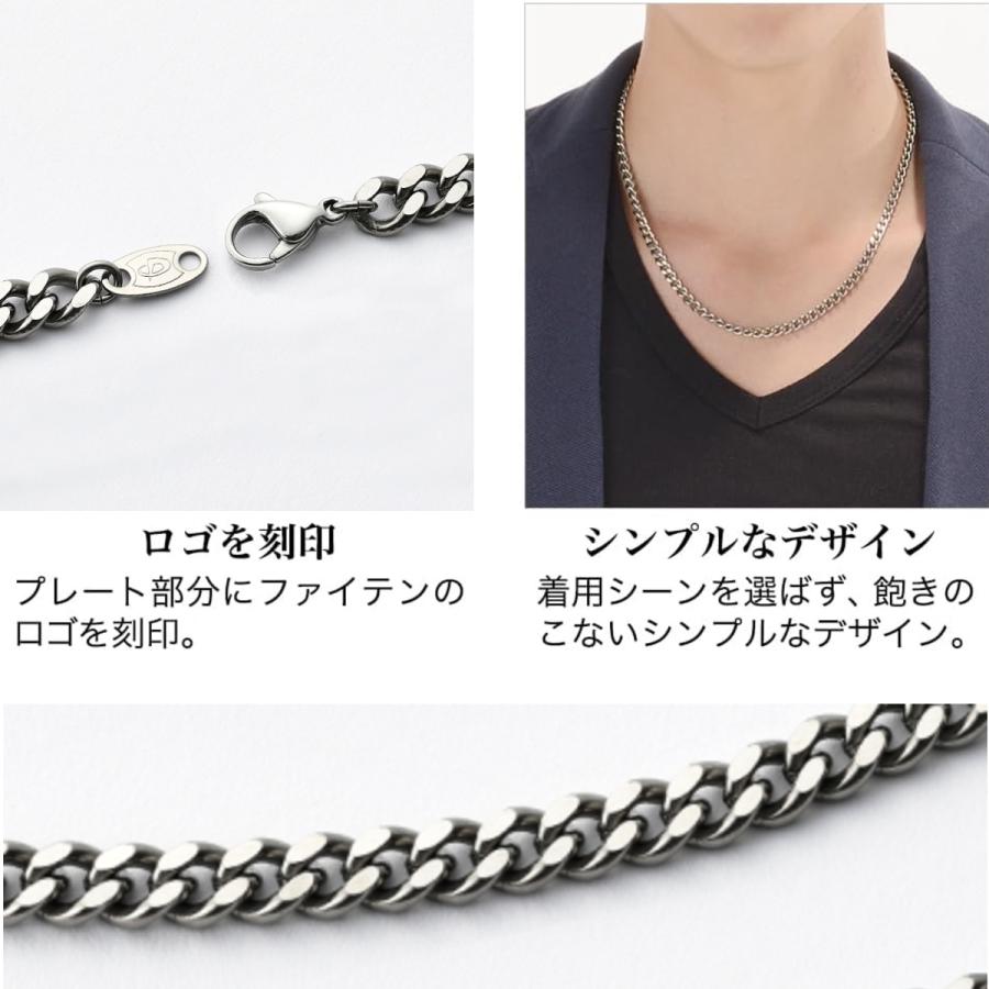 Phiten（ファイテン） チタンチェーンネックレス 50cm 0525TC664053 純