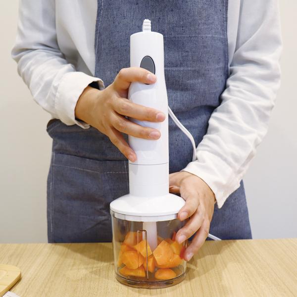 1台で5役も調理できる】ハンディブレンダー フードプロセッサー ハンド