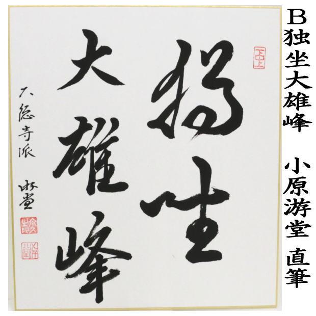 茶道具 色紙 直筆 独坐大雄峰 戸上明道筆又は独坐大雄峰又は白雲抱幽石