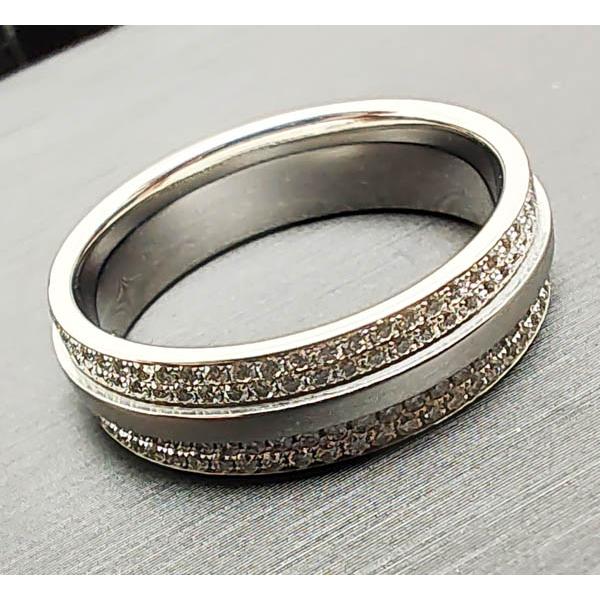 TIFFANY&Co.（ティファニー） 中古品 K18 Tワイドパヴェダイヤ リング