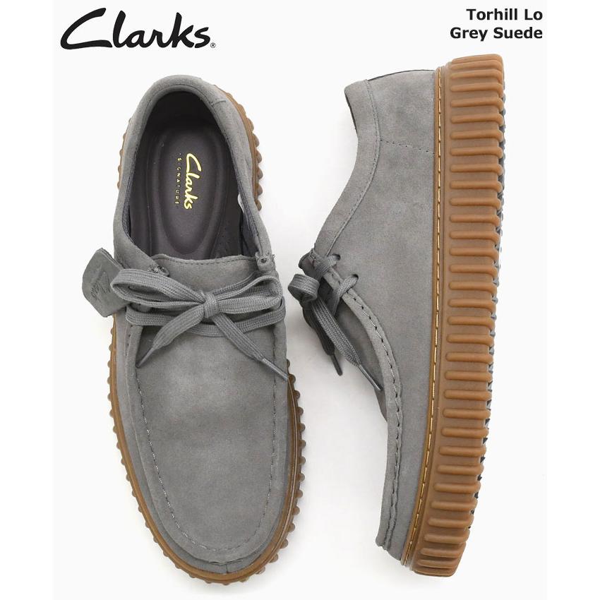 Clarks（クラークス） ブーツ メンズ 男性用 トーヒル ロー Grey Suede