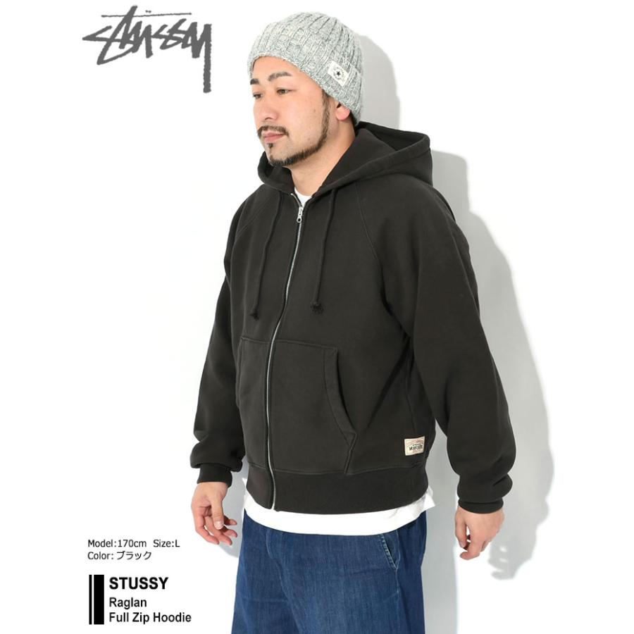 STUSSY（ステューシー） パーカー ジップアップ メンズ Raglan ( full