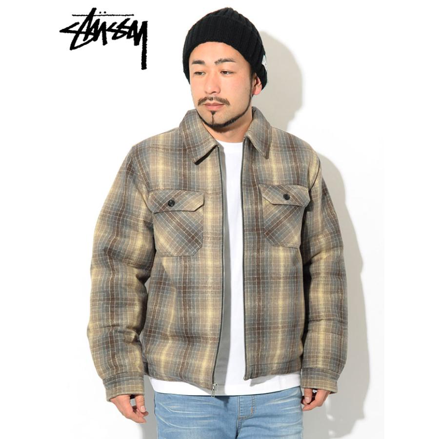 STUSSY（ステューシー） ジャケット メンズ Heavy Brushed Plaid Zip