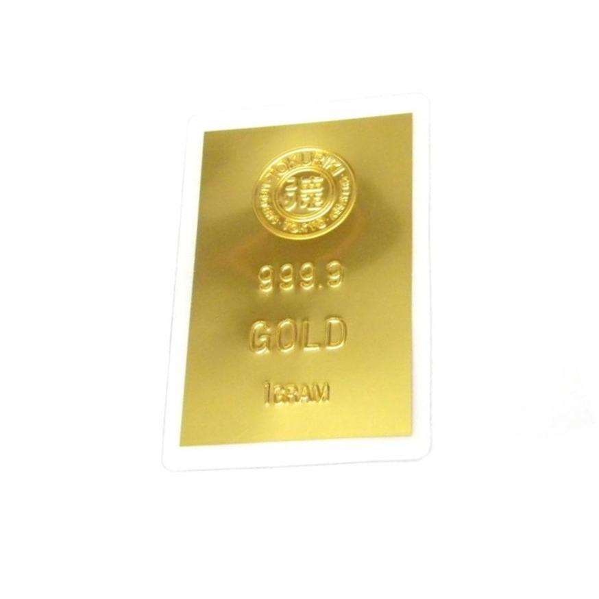 新品 徳力本店 純金 インゴット ingot カード型 24金 ゴールド K24 1g