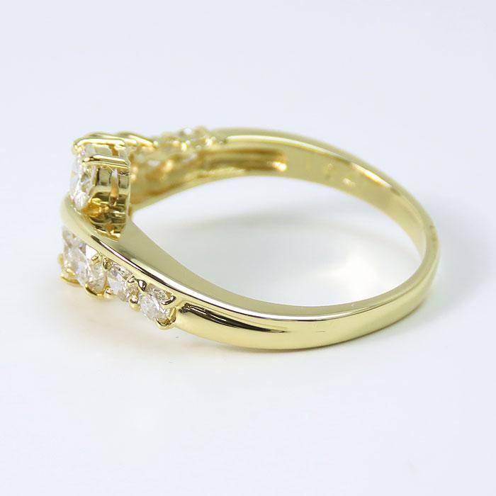 K18 ダイヤモンド リング】11号 指輪 鑑別書付 18金イエローゴールド