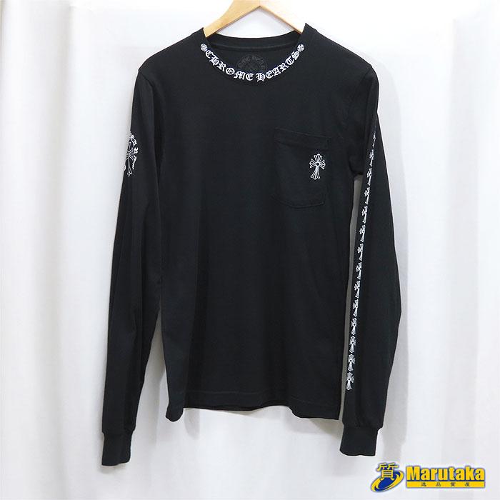 CHROME HEARTS（クロムハーツ） 送料無料 長袖カットソー ネックロゴ
