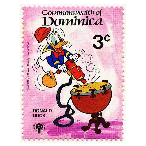 Disney（ディズニー） ドナルド切手3枚セットで 発行国Grenada