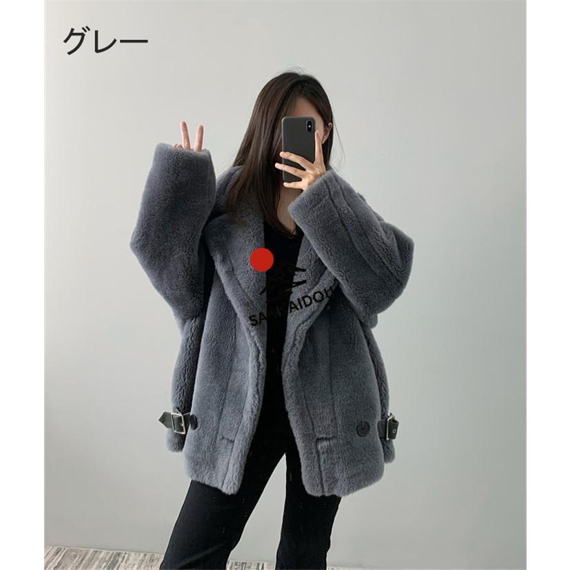 テディベアショートコート コート レディース アウター ウール