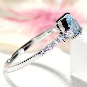 Pt900 アクアマリン ダイヤモンド リング 指輪 プラチナ ダイヤ 送料