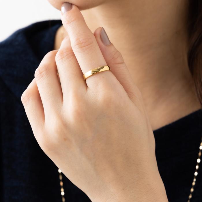 24金 K24 純金 リング 指輪 ゴールド 豪華 平打ち デザイン 約3.4g(10