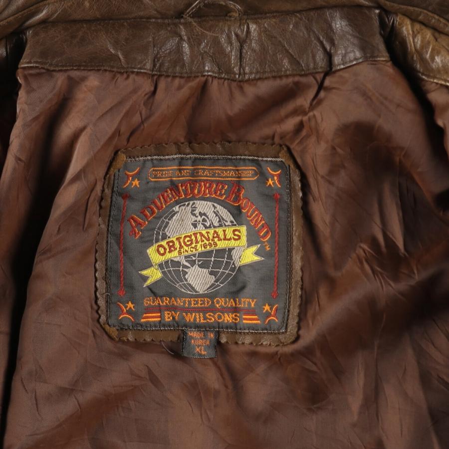 古着 ウィルソン WILSON ADVENTURE BOUND A-2タイプ レザーフライト