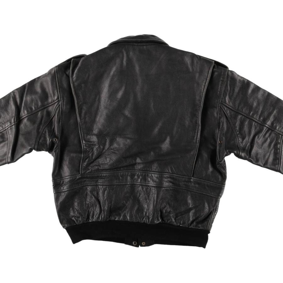 古着 A-2タイプ 中綿入り レザーフライトジャケット メンズXL相当