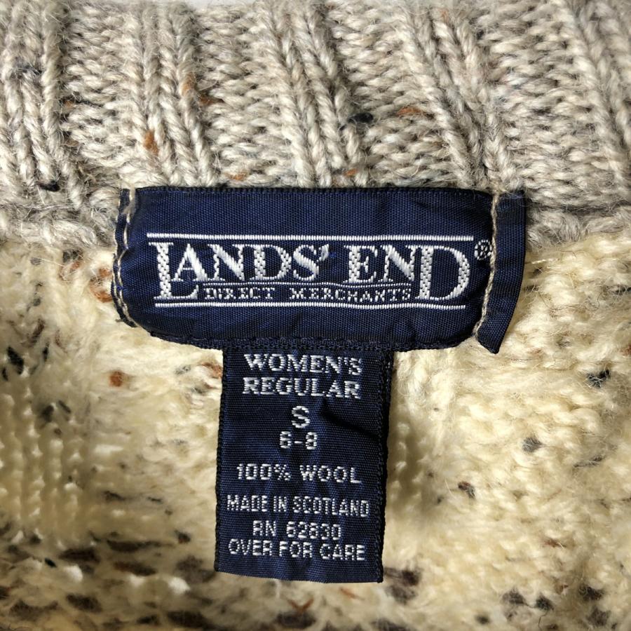 古着 80~90年代 ランズエンド LANDS'END 総柄 カラーネップ ウール