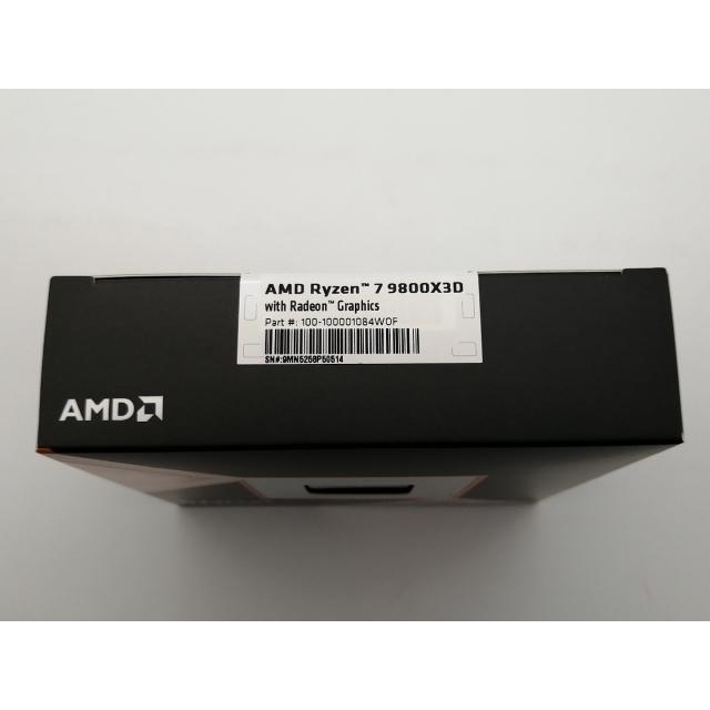 未使用】AMD Ryzen 7 9800X3D (4.7GHz/TC:5.2GHz) BOX AM5/8C/16T/L3