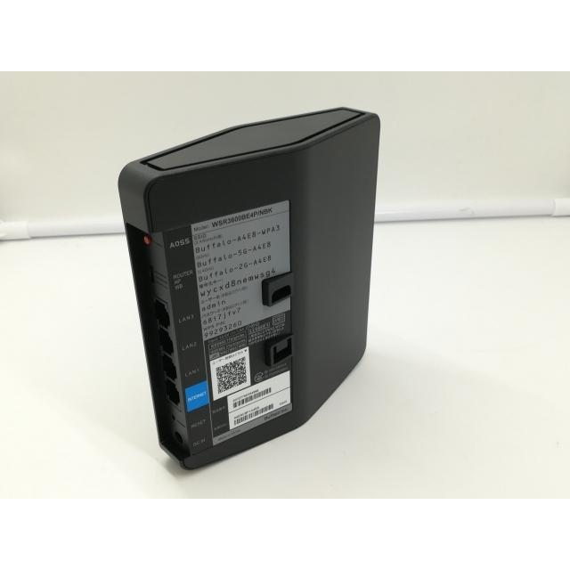 中古】BUFFALO AirStation WSR3600BE4P/NBK [ブラック] Wi-Fi7(11be