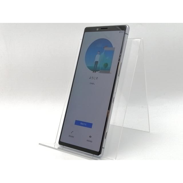 中古】SONY au 【SIMロック解除済み】 Xperia 1 SOV40 グレー【津田沼
