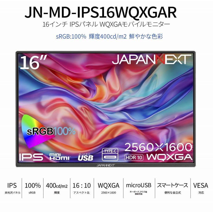 JAPANNEXT（ジャパンネクスト） JAPANNEXT 16インチ IPSパネル搭載