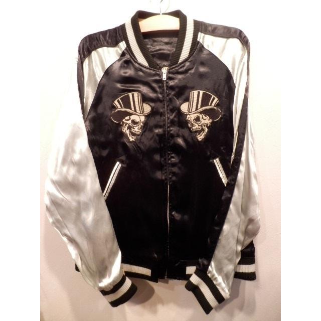 VANSONバンソン トランプスカル ブルドッグ リバーシブルスカジャン