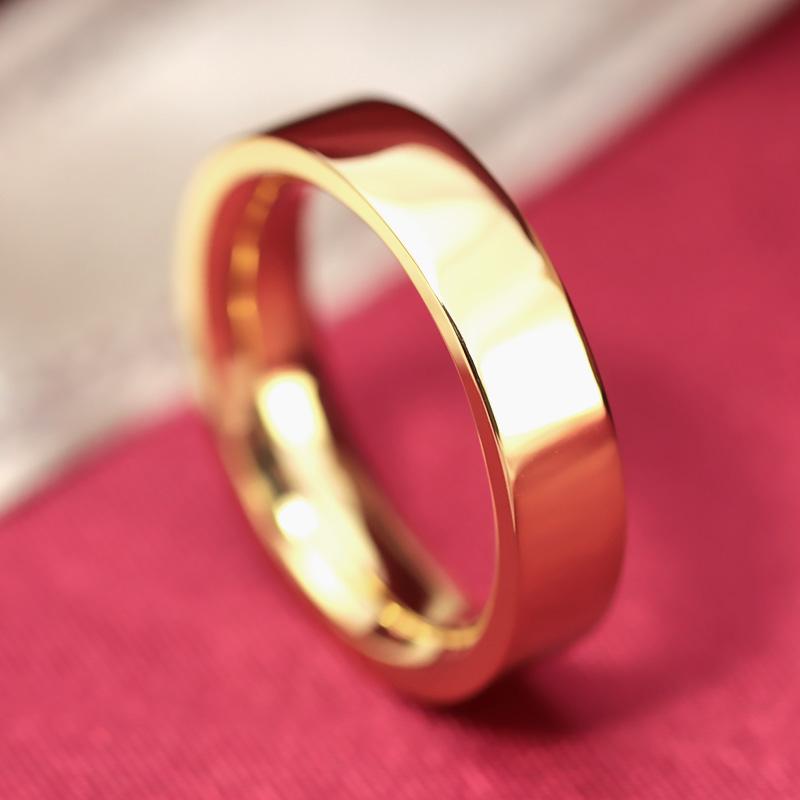 Jeweluce（ジュエルーチェ） K18 ゴールド リング 5mm 平打ち【14〜21