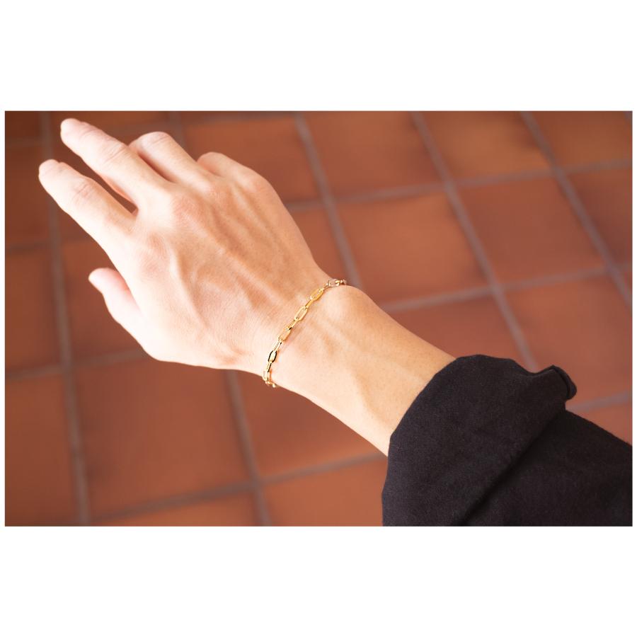 K18 ボックス ブレスレット 幅3.6mm 15cm~20cm イエローゴールド ユニ
