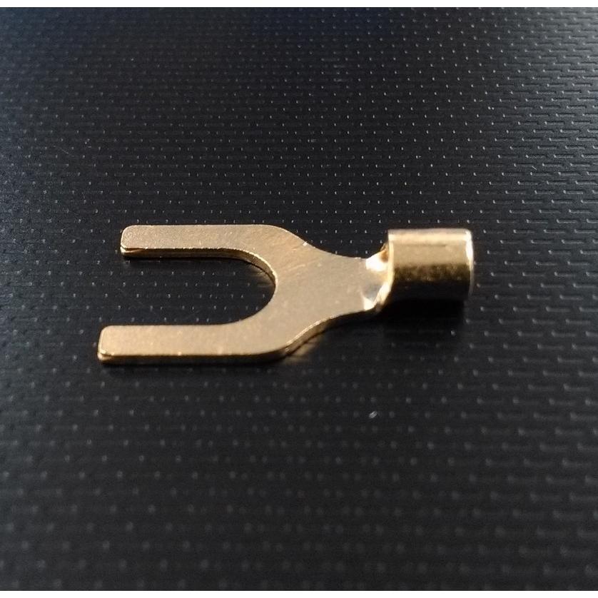 スピーカーケーブル用 金めっき圧着端子（Y型／Yラグ／F型） 1個