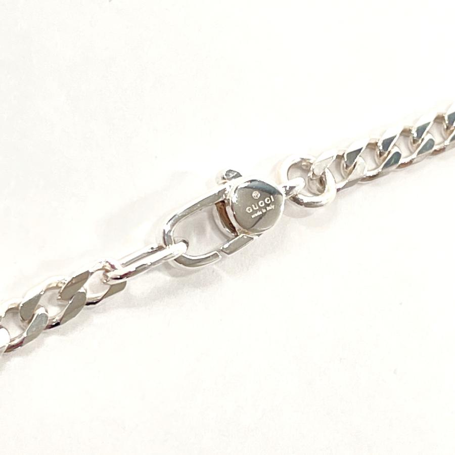 GUCCI（グッチ） ネックレス ヘキサゴン プレート ペンダント シルバー