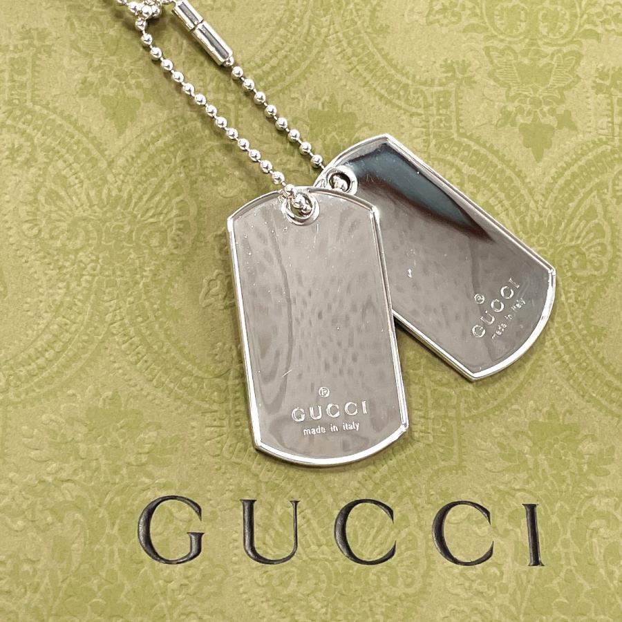 GUCCI（グッチ） ネックレス ドッグタグ ダブルプレート ボール