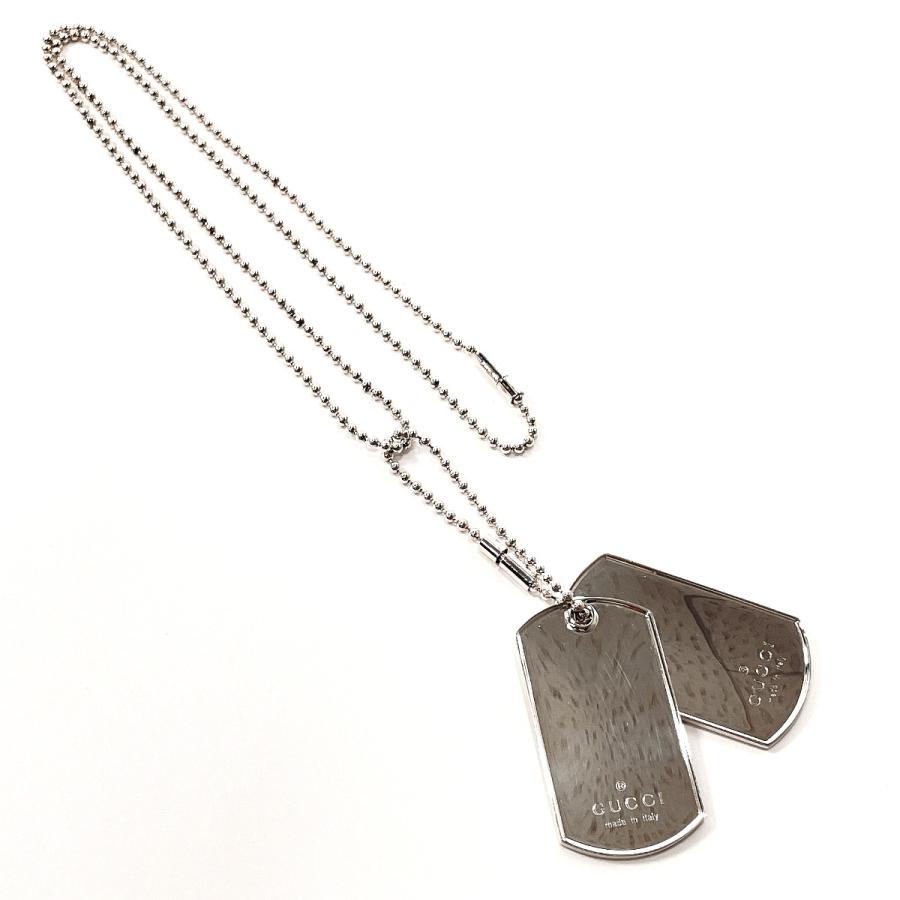 GUCCI（グッチ） ネックレス ドッグタグ ダブルプレート ボール