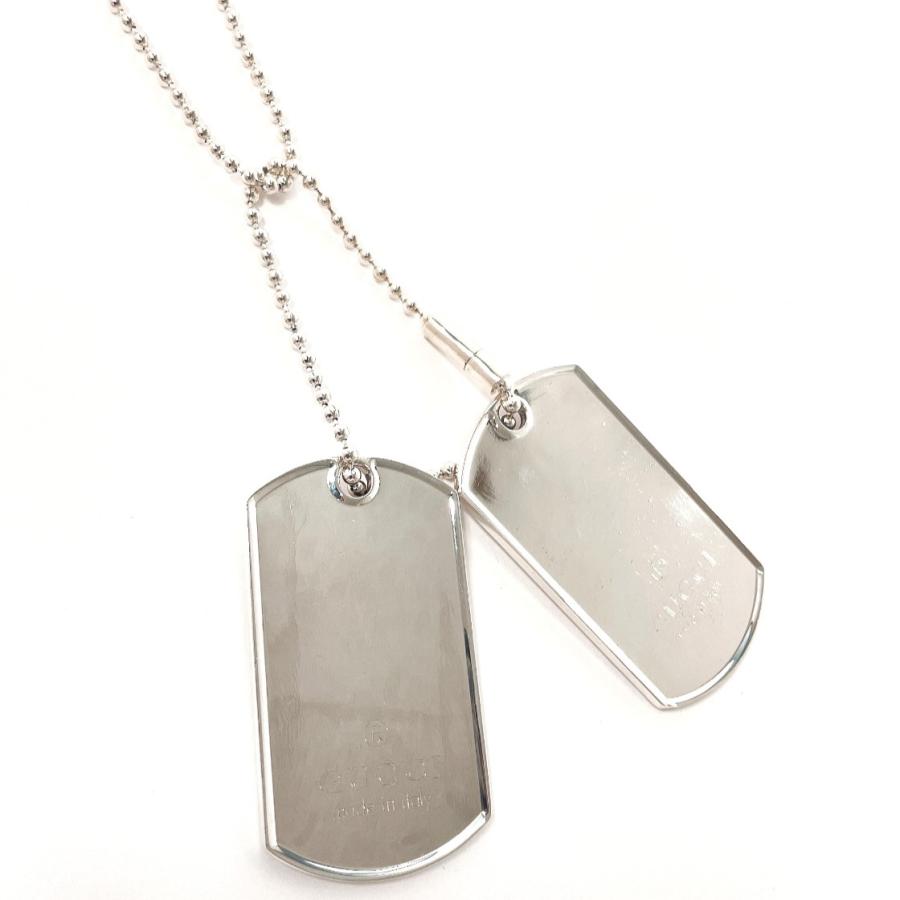 GUCCI（グッチ） ネックレス ドッグタグ ダブルプレート ボール