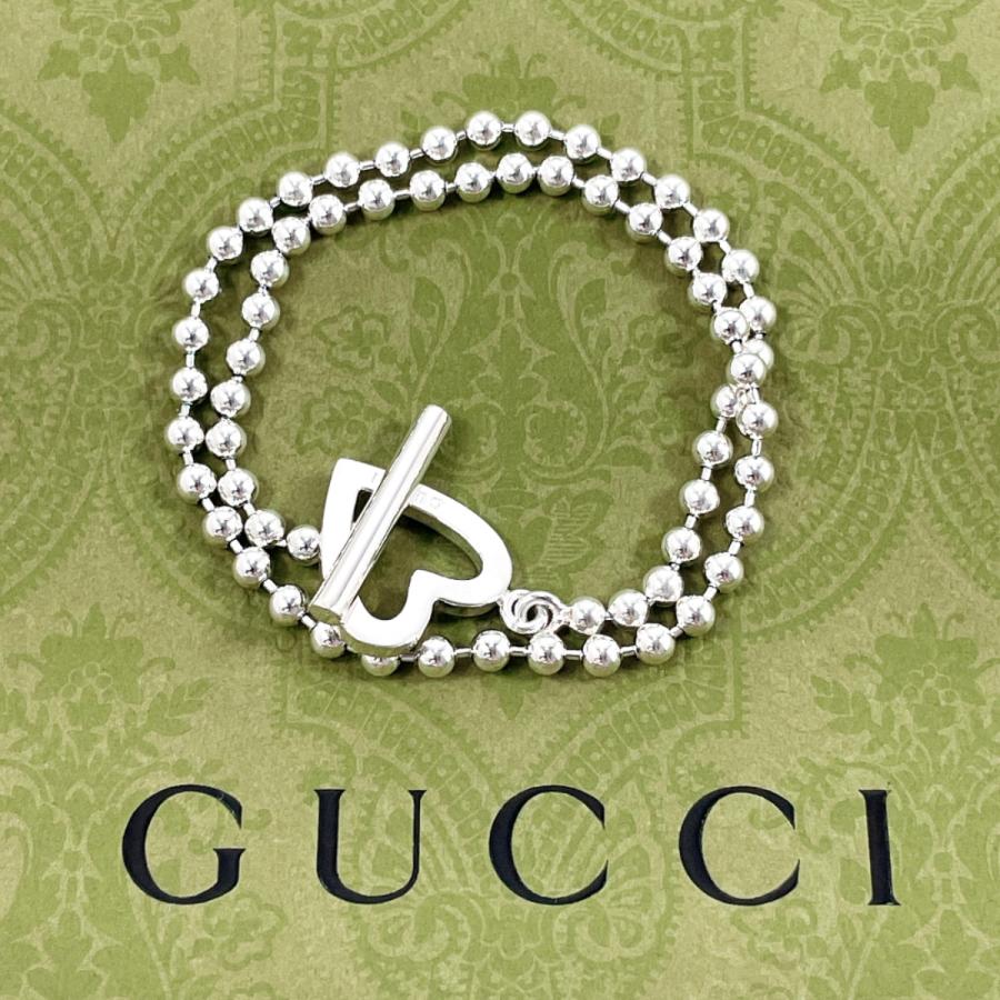 GUCCI（グッチ） ブレスレット ボールチェーン ハート シルバー925