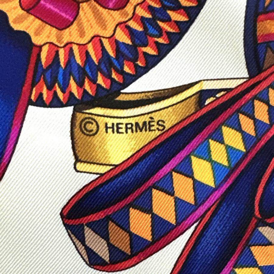HERMES（エルメス） スカーフ カレ 90 LES RUBANS DU CHEVAL 馬の