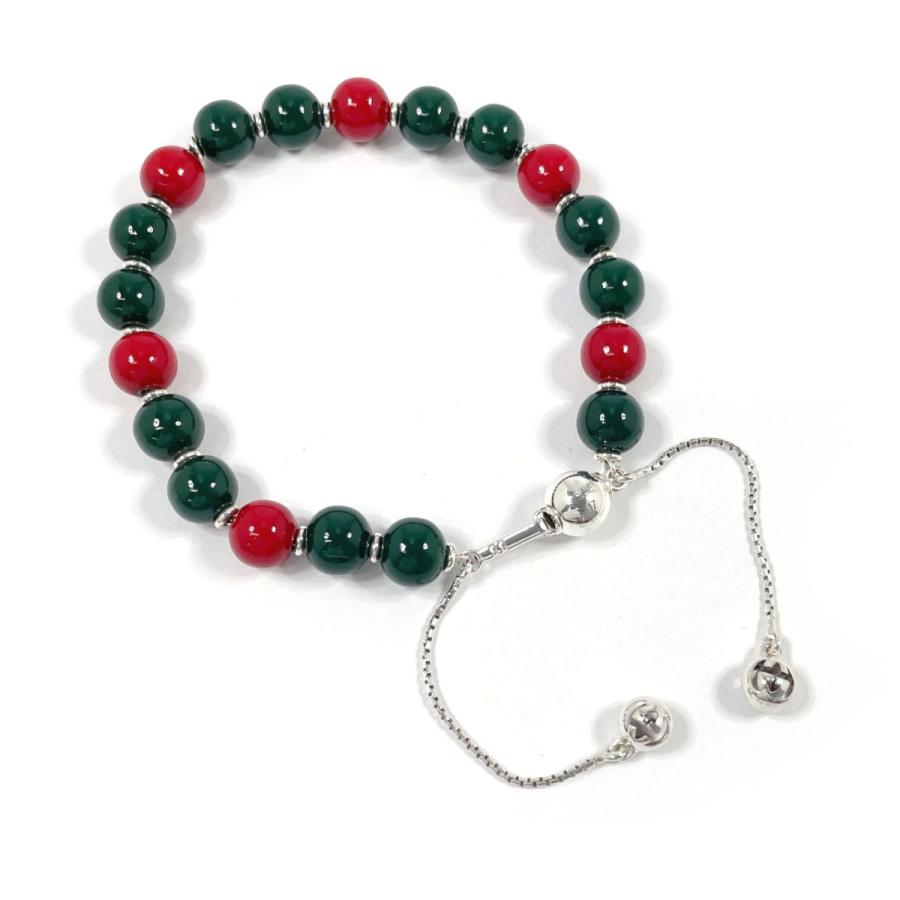 GUCCI（グッチ） ブレスレット メタル ウッドビーズ シルバー レッド