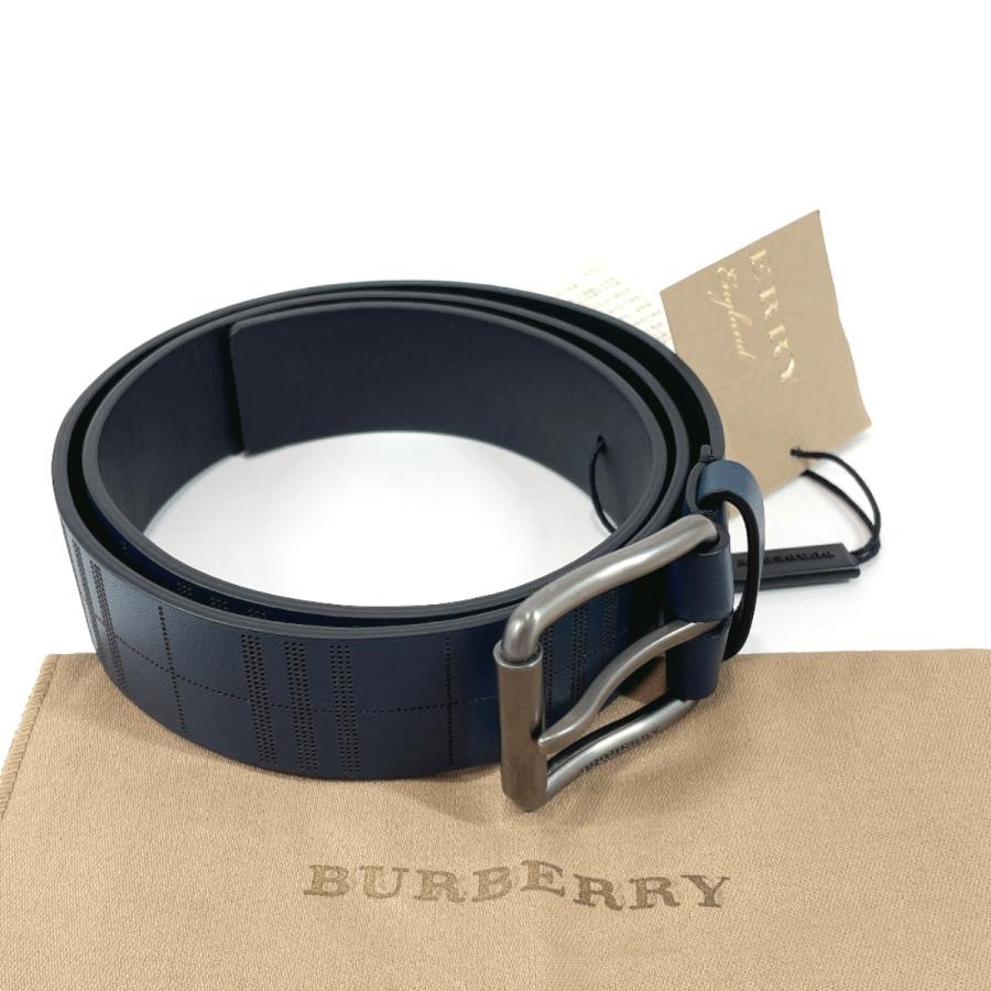 BURBERRY（バーバリー） ベルト レザー ネイビー ユニセックス 32/80